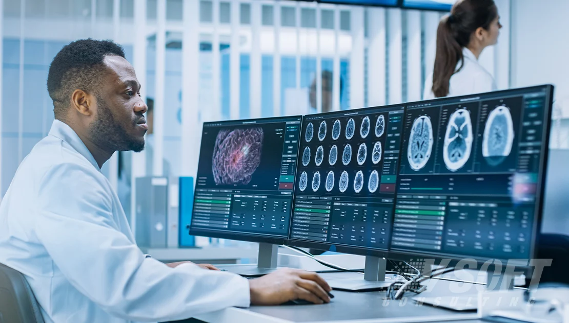 Artificial Intelligence technology transforming the healthcare industry.