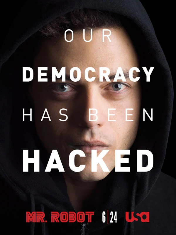 Pro-Contras of AI and (Bio)Technology: Films, Series, and Documentaries 26 Mr. Robot series poster