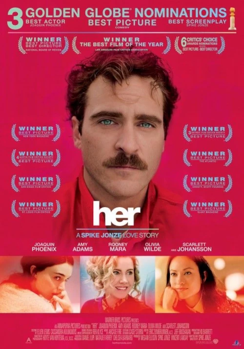 Pro-Contras of AI and (Bio)Technology: Films, Series, and Documentaries 20 Her movie poster